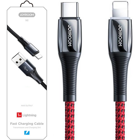 Joyroom kabel przewód USB Typ C - Lightning Power Delivery 20W 2,4A 1,2m czerwony (S-1224K2 Red)