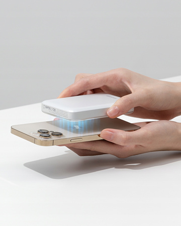 INNOSTYLE POWERMAG SLIM SZYBKI POWERBANK INDUKCYJNY DO MAGSAFE 10000MAH BIAŁY