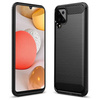 Carbon Case elastyczne etui pokrowiec Samsung Galaxy A12 / Galaxy M12 czarny