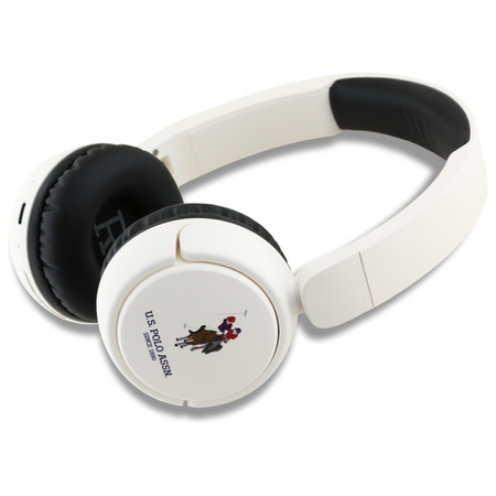 U.S. POLO ASSN. SŁUCHAWKI NAUSZNE BLUETOOTH CASE DO TELEFONÓW BIAŁE Z LOGO