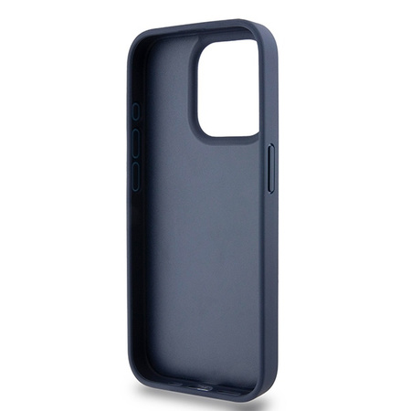 DKNY POKROWIEC SKÓRZANY DO IPHONE 15 PRO 6.1 MONO STRIPE Z LOGO METALOWYM
