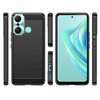 Carbon Case etui do Infinix Hot 20 Play elastyczny silikonowy karbonowy pokrowiec czarne