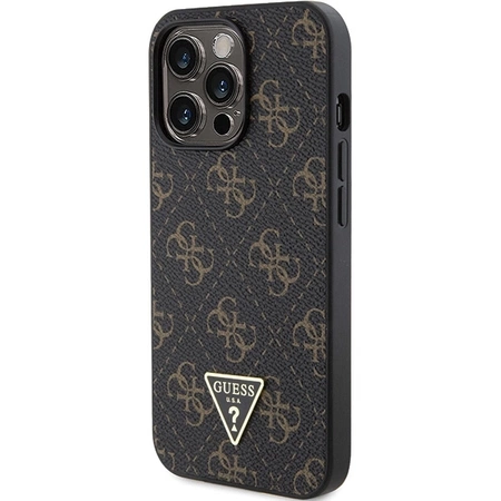 Etui Guess 4G Triangle Metal Logo na iPhone 15 Pro Max - czarne