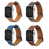 Strap Leather skórzany pasek Apple Watch Ultra, SE, 8, 7, 6, 5, 4, 3, 2, 1 (49, 45, 44, 42  mm) opaska bransoleta czerwony