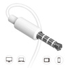 Dudao douszne przewodowe słuchawki mini jack 3.5mm zestaw słuchawkowy biały (X10S white)