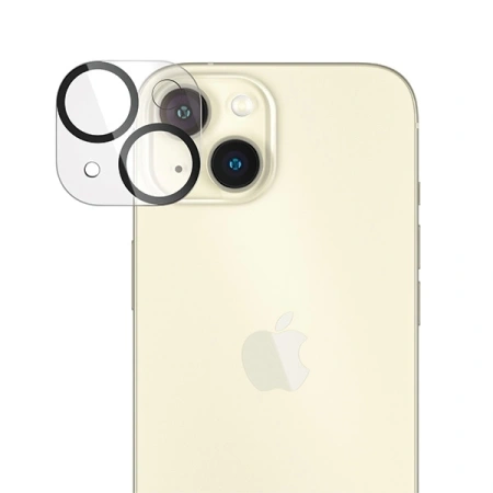 Zestaw PanzerGlass Bundle 3in1 etui przezroczyste + folia + osłona aparatu do iPhone 15 Plus