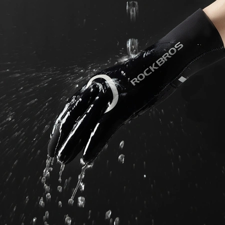 ROCKBROS RĘKAWICZKI ROWEROWE WODOODPORNE DO ROWERU PEŁNE ROZMIAR L