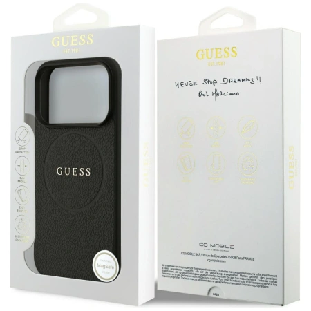GUESS ETUI GRAINED RING MAGSAFE DO IPHONE 17 PRO POKROWIEC MAGNETYCZNY