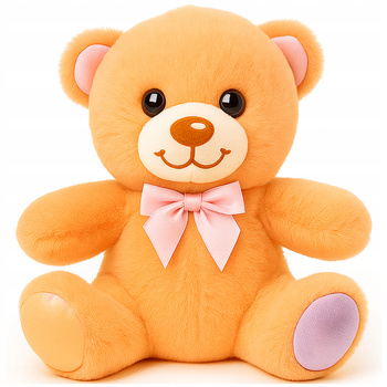 BAMBLY LAWENDOWY MIŚ PLUSZOWY PLUSZAK MASKOTKA PRZYTULANKA POMARAŃCZ 15CM