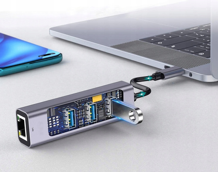 KARTA SIECIOWA HUB USB-C GIGABIT LAN 1000Mb RJ45