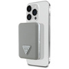 Powerbank indukcyjny Guess Grained       Triangle 5000mAh 15W USB-C MagSafe beżowy