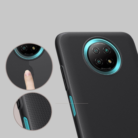 Nillkin Super Frosted Shield wzmocnione etui pokrowiec + podstawka Xiaomi Redmi Note 9T 5G czarny