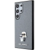 Etui Karl Lagerfeld Saffiano Karl&Choupette Metal Pin na Samsung Galaxy S24 Ultra - szare