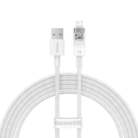 Baseus Explorer Series kabel przewód USB – Lightning 2,4A 2 m biały (CATS010102)