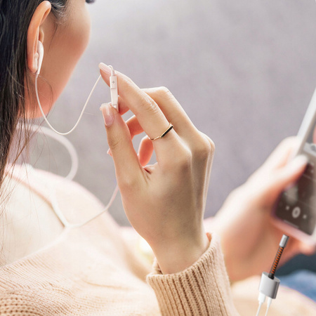 MCDODO PRZEJŚCIÓWKA ADAPTER USB-C NA USB-C + MINI JACK KABEL 3.5 MM OTG