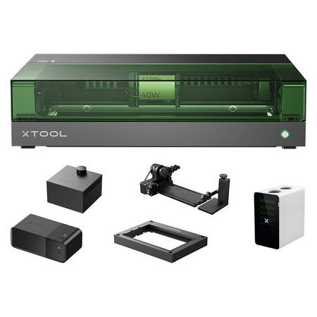 Grawerka laserowa 2w1 xTool S1 40W - zestaw All-in-One (Czarny)