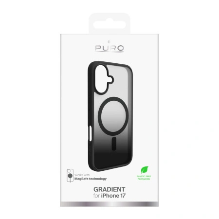 Etui Puro Gradient TPU kompatybilne z MagSafe na iPhone 17 - czarne