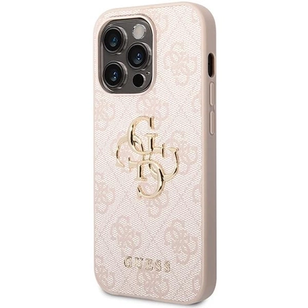 Etui Guess 4G Big Metal Logo do iPhone 15 Pro Max - różowe
