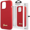 Etui Guess GUHCP13XLSLMGRE na iPhone 13 Pro Max 6.7" czerwony/burgundy Silicone Vintage Gold Logo