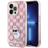 Etui Karl Lagerfeld Monogram Choupette na iPhone 15 Pro Max - różowe