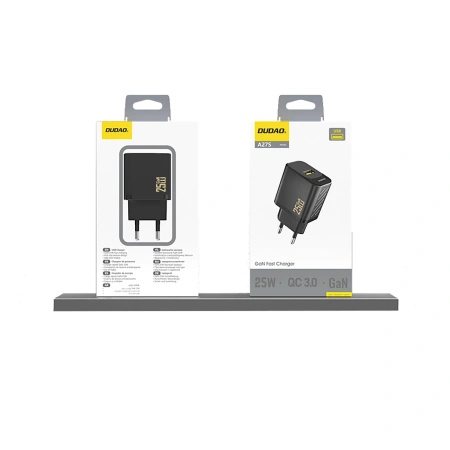 DUDAO ŁADOWARKA GAŃ 25W USB-A DO TELEFONÓW IPHONE GALAXY SZYBKIE ŁADOWANIE