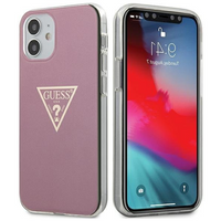 Guess GUHCP12SPCUMPTPI iPhone 12 mini 5,4" różowy/pink hardcase Metallic Collection