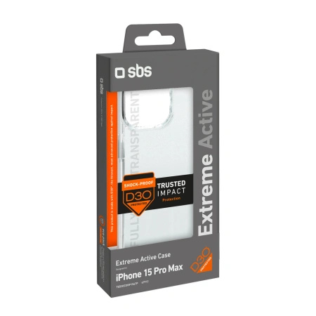 Etui SBS D3O do iPhone 15 Pro Max - przezroczyste