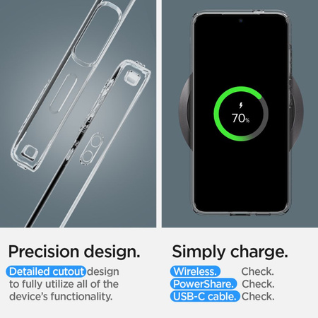 SPIGEN ETUI LIQUID CRYSTAL DO SAMSUNG GALAXY S24 PRZEJRZYSTE ANTYWSTRZĄSOWE