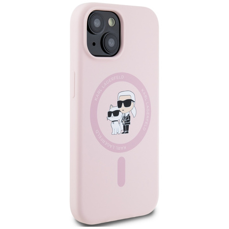KARL LAGERFELD ETUI KARL&CHOUPETTE DO IPHONE 15 PLUS DO MAGSAFE SILIKONOWE