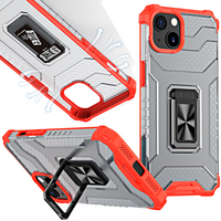 Crystal Ring Case pancerne hybrydowe etui pokrowiec + magnetyczny uchwyt iPhone 13 mini czerwony