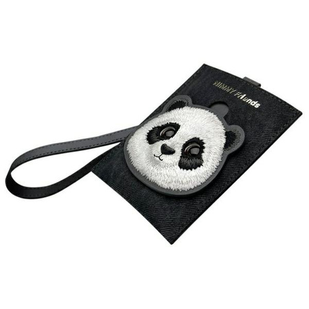 Nimmy Zestaw 3w1 torebka na telefon +    portfel + etui na lokalizator czarny/black Big Eyed Pet 2.0 Panda