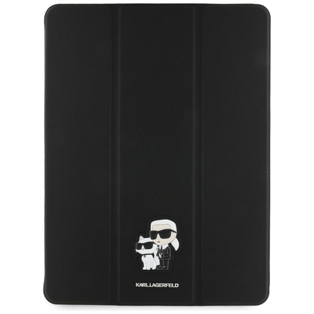 Karl Lagerfeld KLFC13RM24SAKCK iPad Air  13 2024/2025 Book Cover czarny/black Saffiano Magnetic Karl &Choupette