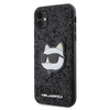 Etui Karl Lagerfeld KLHCN61G2CPK na iPhone 11 / Xr - czarne Glitter Choupette Patch