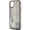 Etui Guess Liquid Glitter Gold Stripes na iPhone 15 / 14 / 13 - czarne