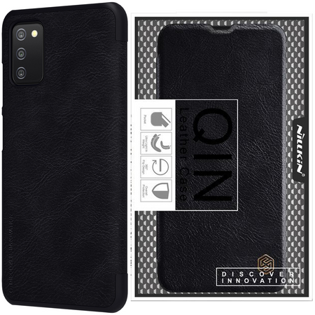 Nillkin Qin skórzana kabura etui Samsung Galaxy A03s czarny