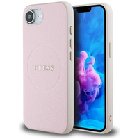 GUESS ETUI GRAINED RING DO MAGSAFE DO IPHONE 16E Z WYTRZYMAŁYM MATERIAŁEM