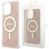 Etui Guess GUHMP14LH4STP na iPhone 14 Pro - różowe 4G MagSafe