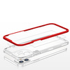 Clear 3in1 etui do iPhone 12 żelowy pokrowiec z ramką czerwony