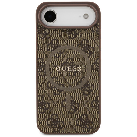 Etui Guess 4G Ring Classic Logo MagSafe do iPhone Air brązowy