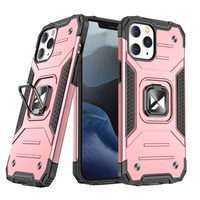 Wozinsky Ring Armor pancerne hybrydowe etui pokrowiec + magnetyczny uchwyt iPhone 13 mini różowe złoto