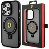 Etui Ferrari Ring Stand 2023 Collection MagSafe do iPhone 15 - czarne