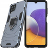 Ring Armor pancerne hybrydowe etui pokrowiec + magnetyczny uchwyt Samsung Galaxy A22 4G niebieski