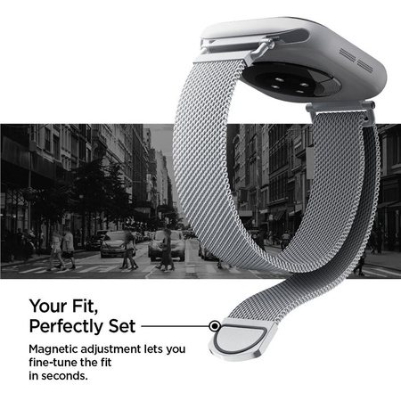 Spigen Metal Band, silver - Apple Watch 42mm/41mm/40mm