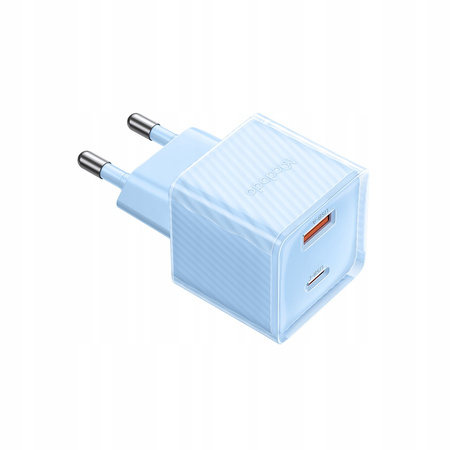 MCDODO FAST PHONE CHARGER POWER ADAPTER 2X USB USB-C 33W GAN BLUE