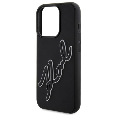 KARL LAGERFELD ETUI HARDCASE DO IPHONE 15 PRO 6.1 3D RUBBER SIGNATURE