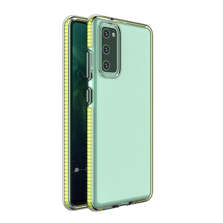 Spring Case pokrowiec żelowe etui z kolorową ramką do Xiaomi Redmi K40 Pro+ / K40 Pro / K40 / Poco F3 / Mi 11i żółty