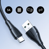 Joyroom kabel USB - USB C 3A Surpass Series do szybkiego ładowania i transferu danych 1,2 m czarny (S-UC027A11)