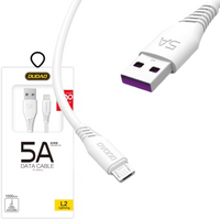 Dudao przewód kabel USB / micro USB 5A 1m biały (L2M 1m white)