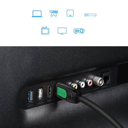 Ugreen kabel przewód HDMI - DVI 4K 60Hz 30AWG 1m czarny (30116)