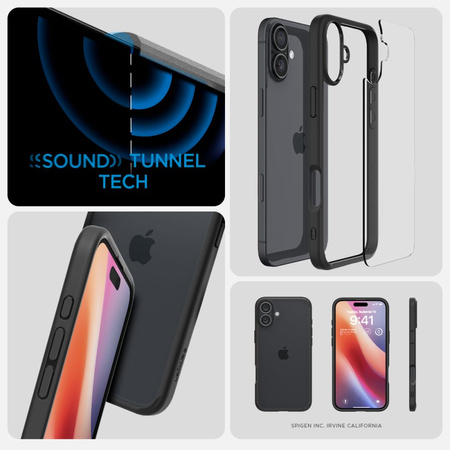 SPIGEN ULTRA HYBRID DO IPHONE 16 PLUS CASE OCHRONNE Z PRZEZROCZYSTYM TYŁEM